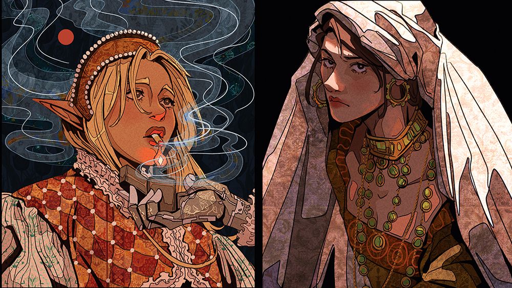This self-taught illustrator brings Art Nouveau vibes to digital art
